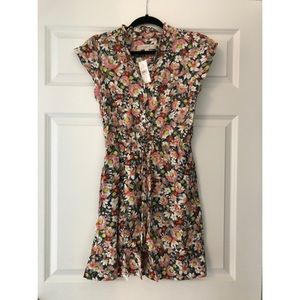 NWT LOFT High Neck Flower Dress